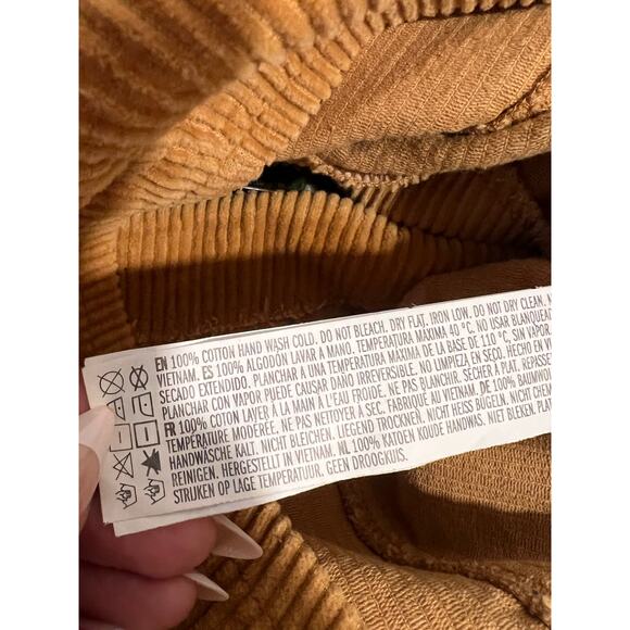 Women’s Preppy Corduroy Mini Skirt Tan M Fall Fashion - Picture 5 of 5